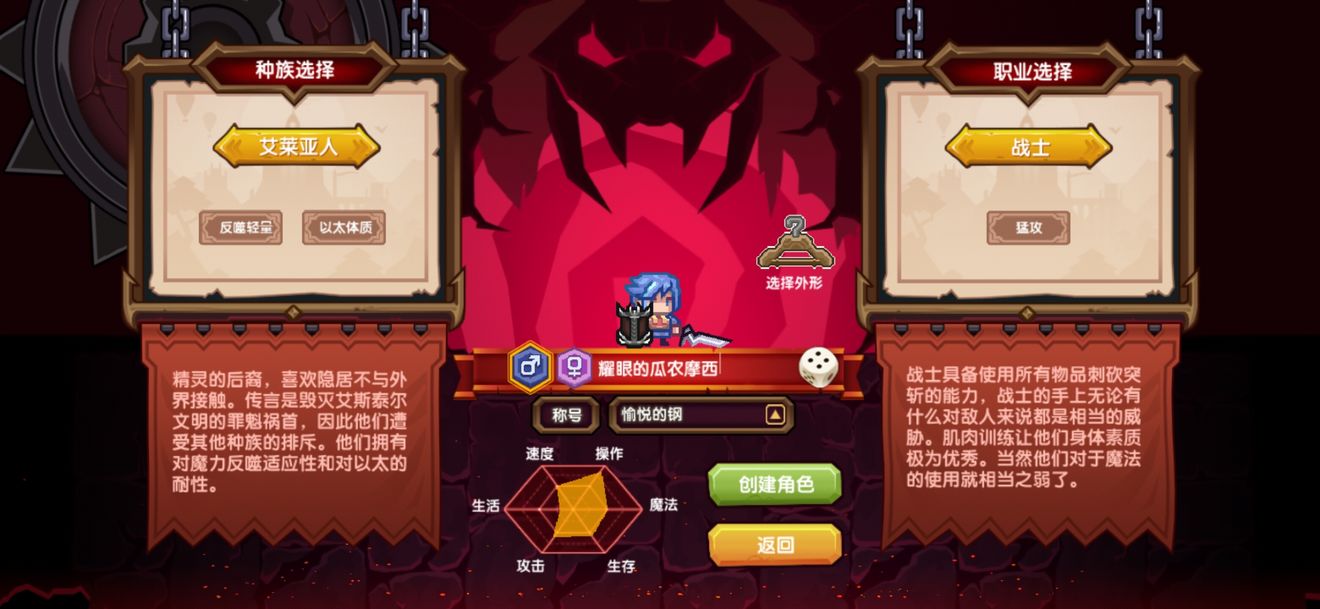 《伊洛纳elona》关于创建人物种族的个人看法