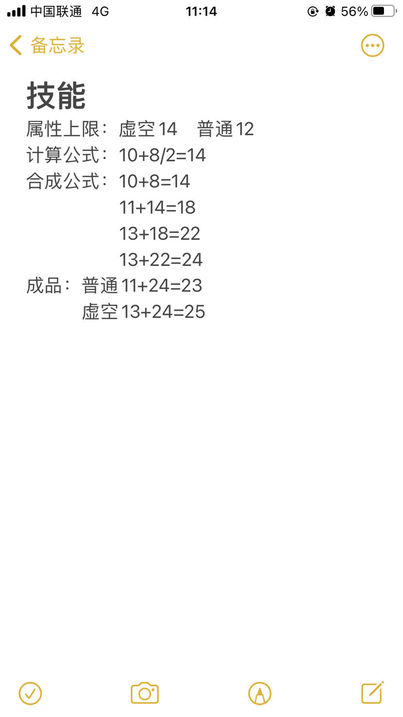 《伊洛纳elona》装备六个常用属性的合成公式