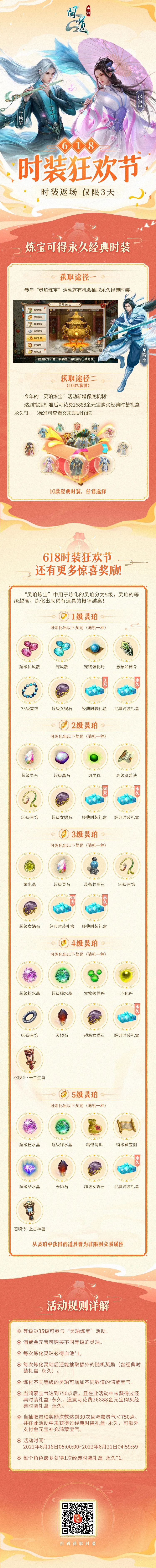 《问道》手游这个方法100%得永久时装！一图教你玩转“问道618”，助你帅气穿新衣！