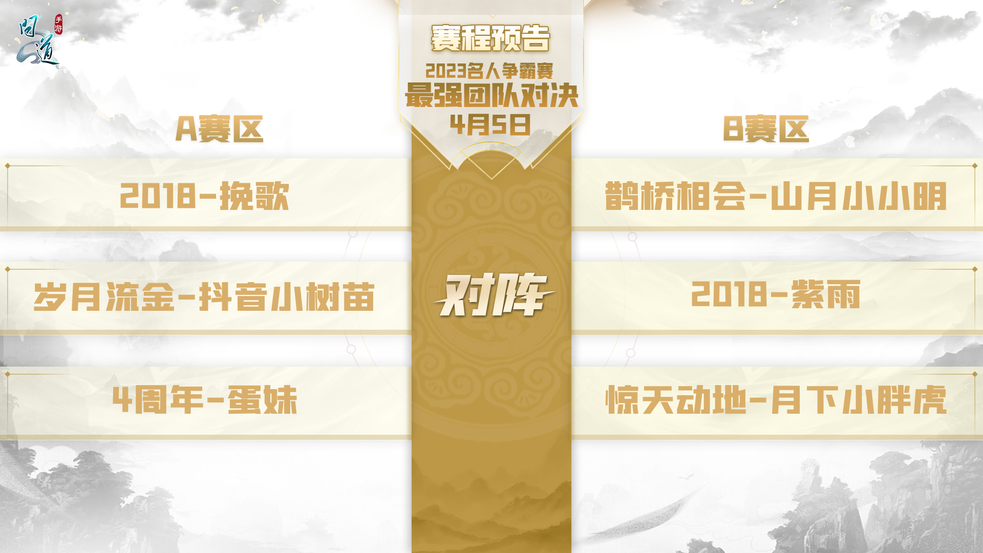 《问道》手游【2023名人争霸赛】排位赛完结:总决赛6强名单公布 《问道》手游【2023名人争霸赛】排位赛完结:总决赛6强名单公布