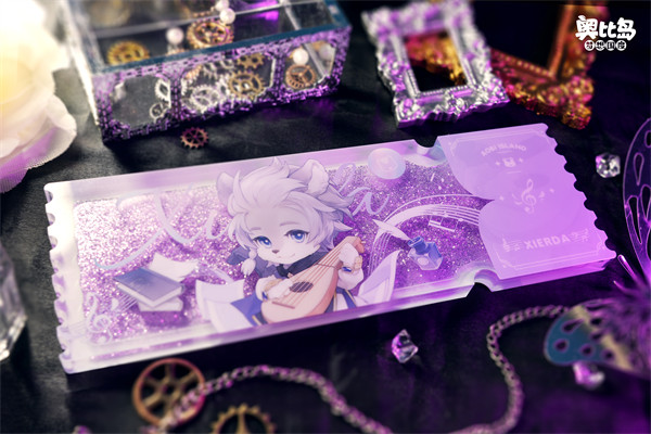 《奥比岛：梦想国度》周边情报 | 奥比男团亚克力流沙票根展示