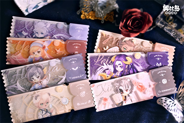 《奥比岛：梦想国度》周边情报 | 奥比男团亚克力流沙票根展示